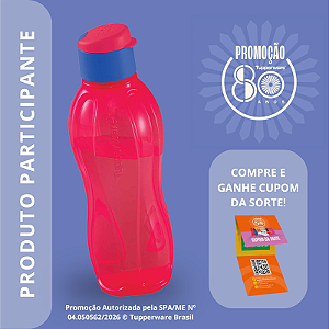 Tupperware Eco Garrafa 1 Litro Vermelho Fluo
