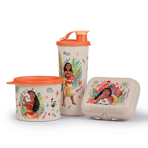 Tupperware® Kit Moana Tropical Copo com Bico + Redondinha + Snack Pequeno
