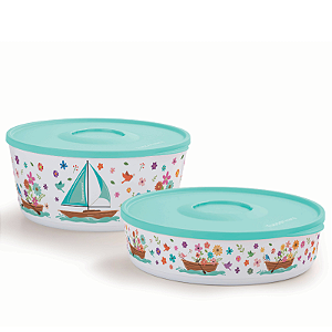 Tupperware Kit Tigela ilumina Mar De Flores 2 pecas