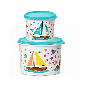 Tupperware Kit Caixa Mar De Flores 2 Pecas
