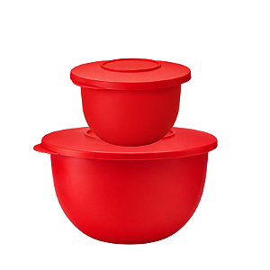 Tupperware Kit Tigela Murano 2 Peças 550ML e 2,5L Vermelho Pimenta