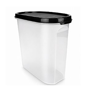 Tupperware Modular Oval 1.7 Base Translucida Tampa Preta