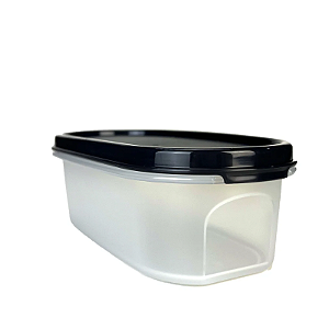 Tupperware Modular Oval 500ml Base Translucida Tampa Preta