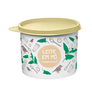 Tupperware Redondinha 500ml Leite em Pó Floral