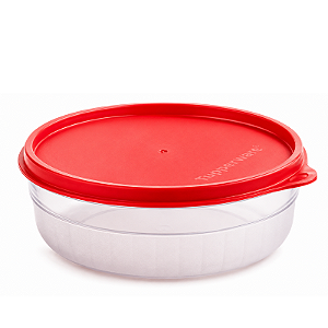 Tupperware Tigela Premier 500ml Base Translucida Tampa Vermelha