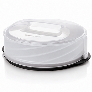 Tupperware Porta Bolo Twist Base Preta Importado