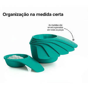 Tupperware Kit Xicaras Medidoras Verde