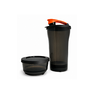 Tupperware Kit Tigela e Copo Ilúmina Preto e Laranja