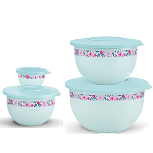 Tupperware Kit Tigela Murano Pétalas 4 Pecas