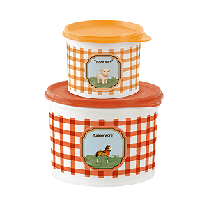 Tupperware Kit Caixa da Roça Cavalo 1,7 Litros + Ovelha 500ml