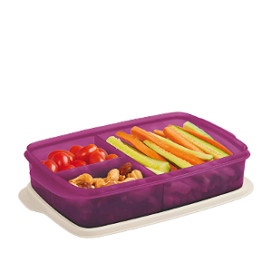 Tupperware Basic Line Com Divisórias 1L Berinjela