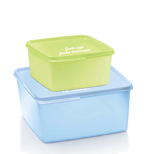 Tupperware Kit Basic Line Guarde Aqui 2 Pecas