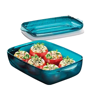 Tupperware Microplus Retangular 1,7 Litros Policarbonato Turmalina