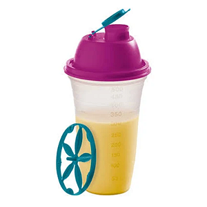 Tupperware Quick Shake 500ml Rosa e Azul