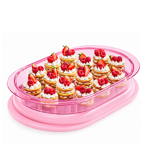 Tupperware Bandeja Premier Oval Rosa