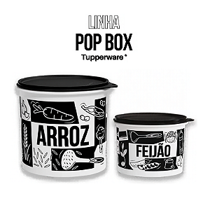 Tupperware Kit Caixa Pop Box 2 Pecas Arroz e Feijão