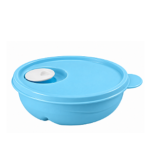 Tupperware Tupper Pratinho Cristalwave Com Divisorias 400ml Azul