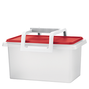 Tupperware Fabulosa Base Translucida e Tampa Vermelha 6 Litros