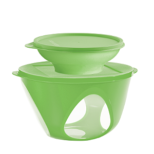 Tupperware タッパーウェア　デイリーストッカー　3段キャスター付き　緑 Tupperware Kit Tigela Outdoor 4,3L + Tigela Ideal 500ml Verde