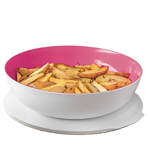 Tupperware Tigela Allegra 3,5 Litros Branca e Rosa