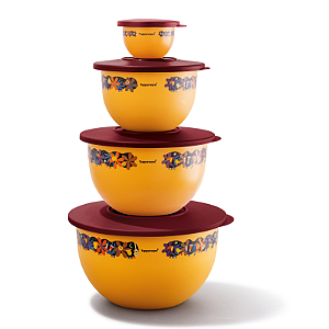 Tupperware Kit 4 Tigela Murano Festa Junina 4,3L + 2,5L + 1,3L + 200ml
