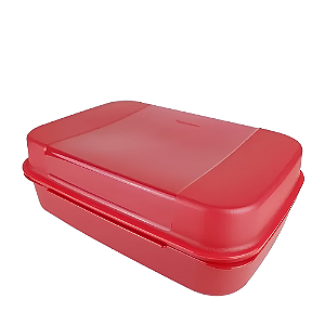 Tupperware Visual Box Grande 2,3 Litros Vermelho