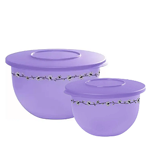 Tupperware Kit Tigela Murano Orquideas 2 Pecas