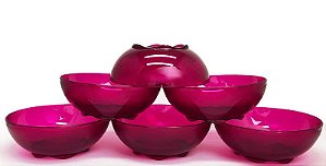 Tupperware Tigela Floresta 700ml Policarbonato 6 Pecas Rosa