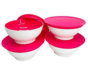 Tupperware Tigela Allegra 275ml Rosa 4 Pecas Importada