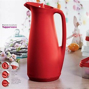 Garrafa de Café Térmica Tupperware Easy Tupper 1 litro Vermelho