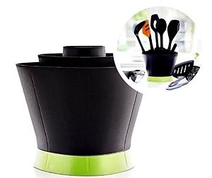 Tupperware Porta Utensílios Preto e Margarita