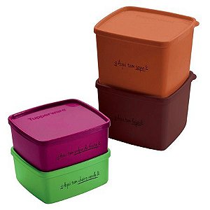 Tupperware Jeitosos e Jeitosinhos 4 Pecas