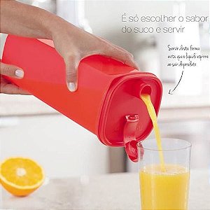 Tupperware Jarra Slim 2 Litros Vermelha