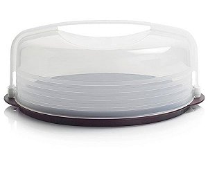 Tupperware Porta Bolo Base Preta Importado