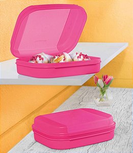 Tupperware Visual Box Mini 550ml Rosa 2 Pecas