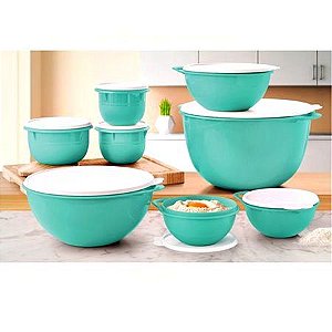 Tupperware Conjunto PDA Criativas Verde Mint 8 Pecas