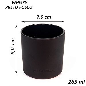 COPO WHISKY PRETO FOSCO - 265 ml