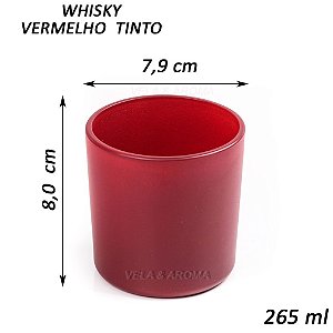 COPO WHISKY VERMELHO TINTO - 265 ml