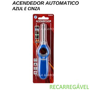 ACENDEDOR AUTOMATICO - AZUL E CINZA