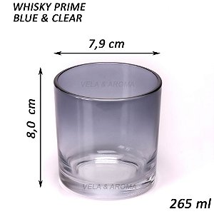 COPO WHISKY PRIME BLUE & CLEAR - 265 ml