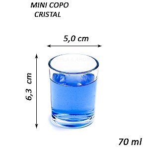 COPO MINI VIDRO CRISTAL - 70 ml