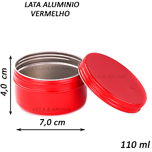 LATA DE ALUMINIO 110 ml - VERMELHO