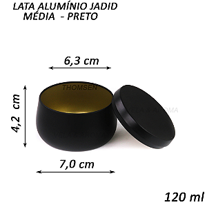 LATA DE ALUMINIO JADID MEDIO 120 ml - PRETO