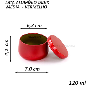 LATA DE ALUMINIO JADID MEDIO 120 ml - VERMELHO