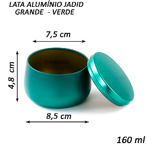LATA DE ALUMINIO JADID GRANDE 160 ml - VERDE
