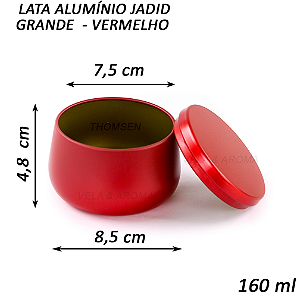 LATA DE ALUMINIO JADID GRANDE 160 ml - VERMELHO