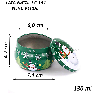 LATA VELA NATAL NEVE - VERDE 130 ml - LC-191