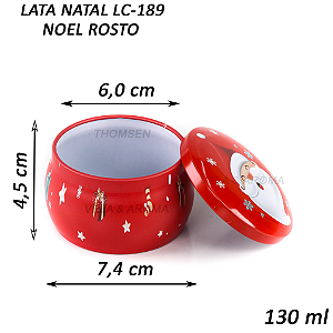 LATA VELA NATAL PAPAI NOEL ROSTO 130 ml - LC-189
