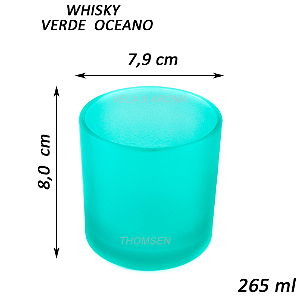 COPO WHISKY VERDE OCEANO - 265 ml