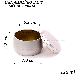LATA DE ALUMINIO JADID MÉDIO 120 ml - PRATA